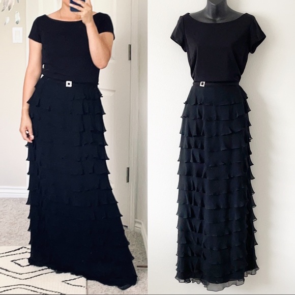 Victoria Royal Ltd Silk Maxi Tiered Dress - Picture 4 of 16